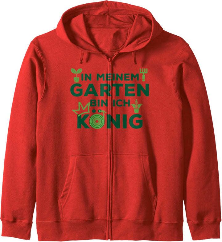 In meinem Garten bin ich König der Boss Gartenkönig Gärtner Kapuzenjacke