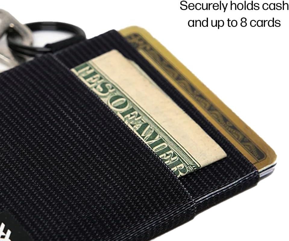 Thread Wallets - Slim Minimalist Wallet - Front Pocket Credit Card Holder Einheitsgrösse Schwarz, Ei