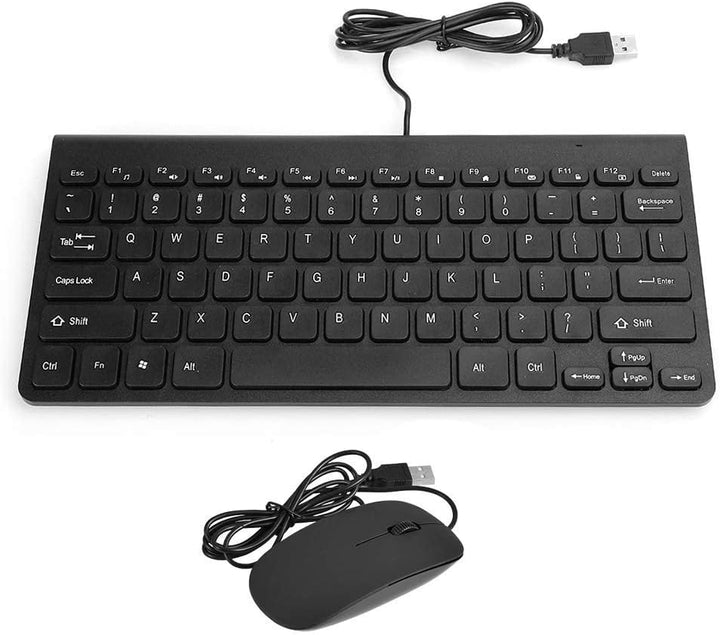 K168 Tastatur Maus Set,Kabelgebundene Tastatur Maus Set,Amerikanisches QWERTY Layout,Runde Tastenkap