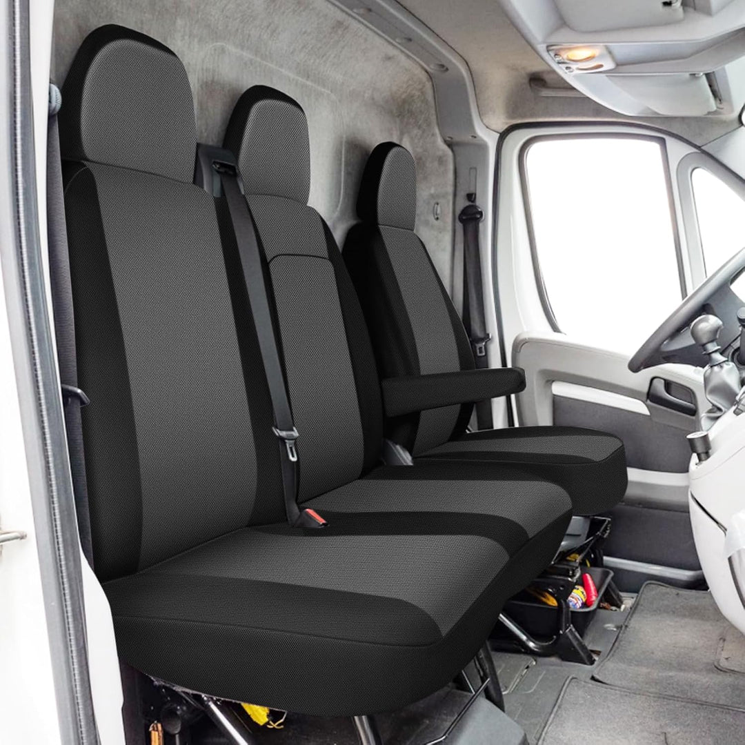 Sitzbezüge Auto für 2006-2025 FIAT Ducato Citroen Jumper- 2+1, Autositzbezüge Auto-Sitzschoner Schon