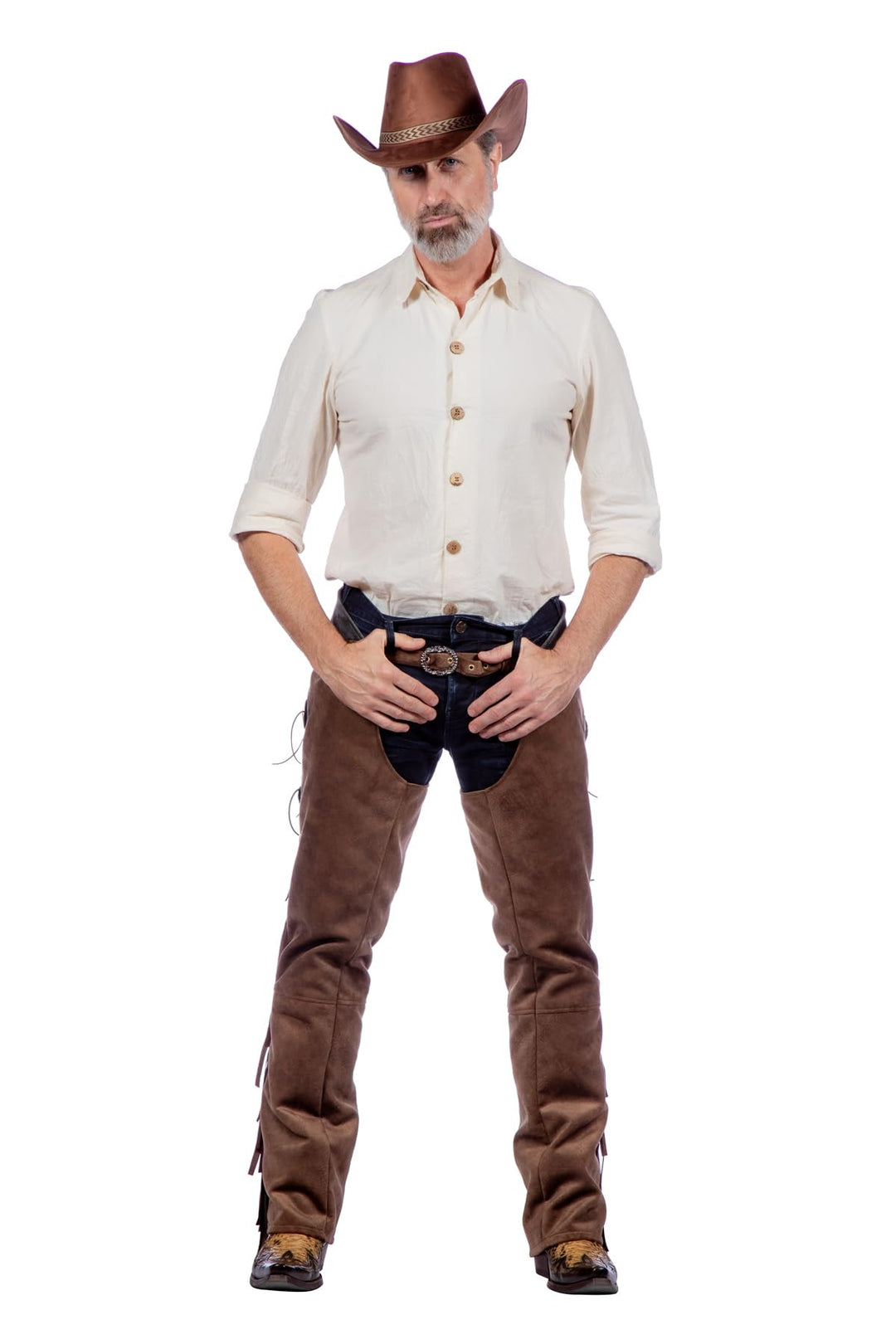 WILBERS & WILBERS 330451 - Western Hemd Clay für Herren, langarm, Cowboy, Karneval, 50
