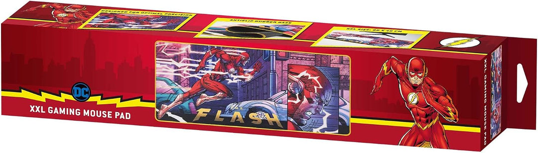 Subsonic DC Comics Flash Mauspad, rutschfest, XXL, 90 mm x 40 mm, offizielles Lizenzprodukt