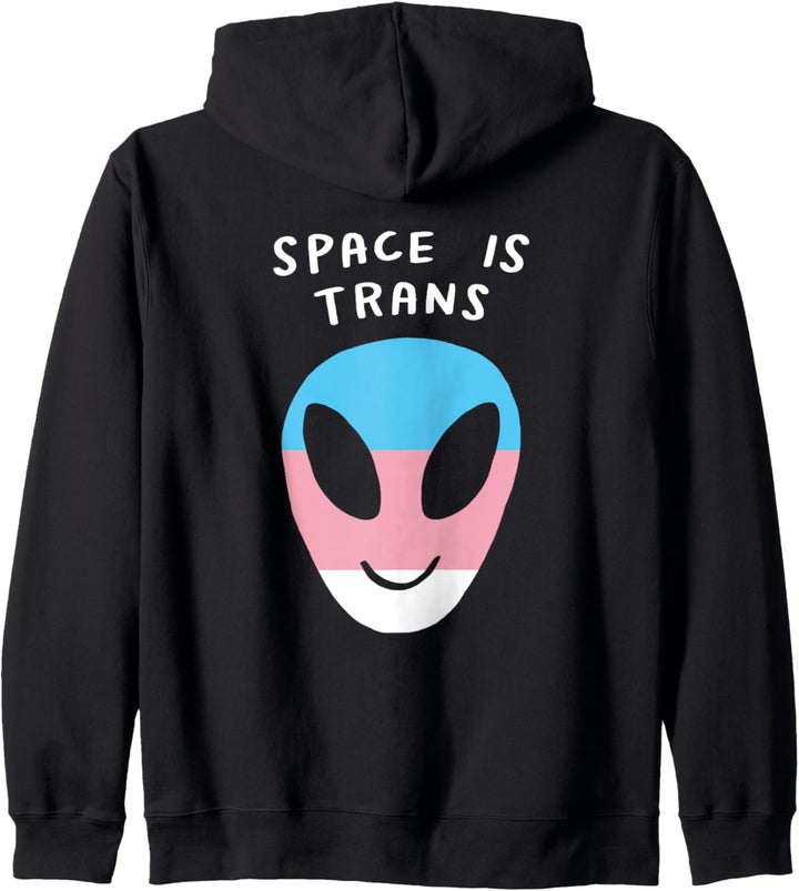 Space Is Trans Alien LGBTQ Aesthetic Transgender Pride Flag Kapuzenjacke