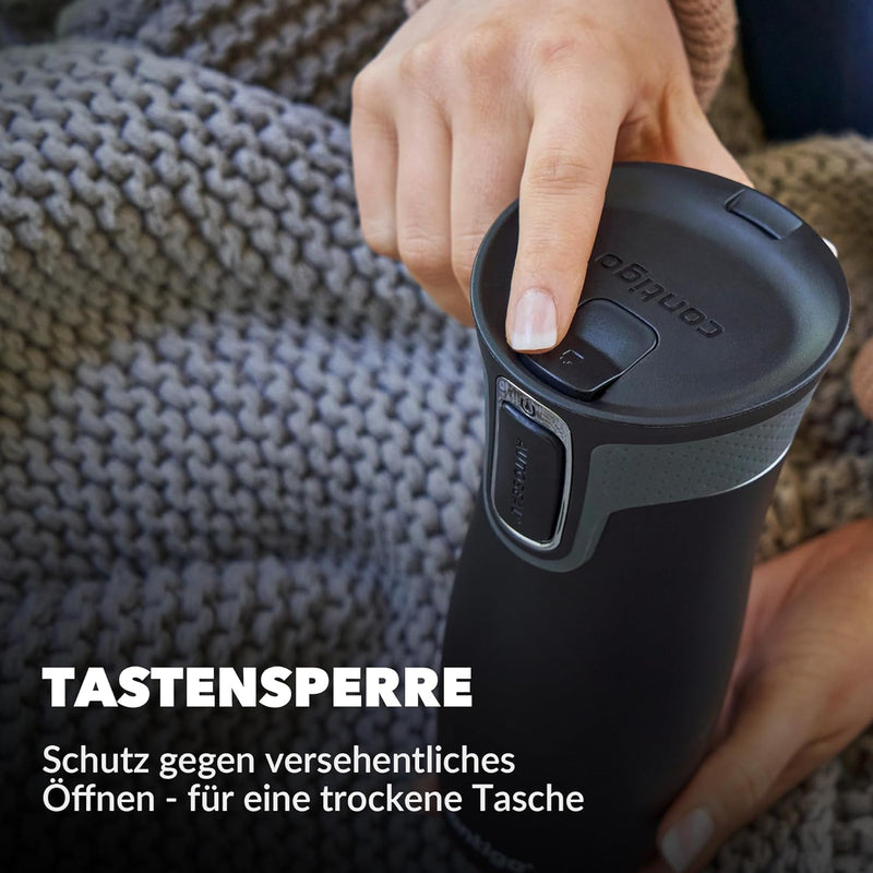 Contigo West Loop Autoseal Thermobecher, Edelstahl Isolierbecher, Kaffeebecher To Go, BPA frei, ausl