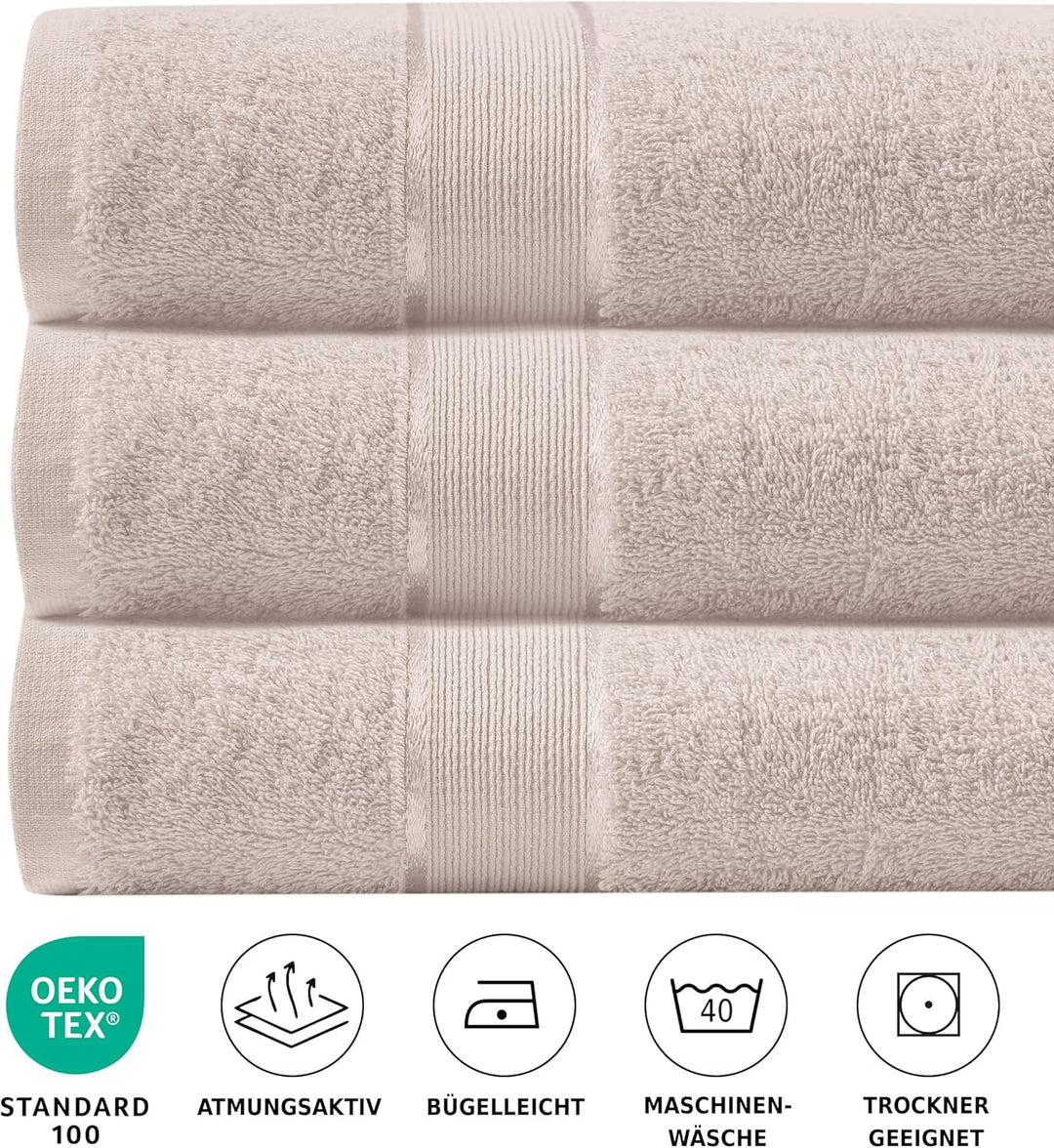Mixibaby Handtuch 6er Set 2X Duschtuch 2X Handtuch 2X Gästetuch 100% Baumwolle Frottee, Farbe:Weiss