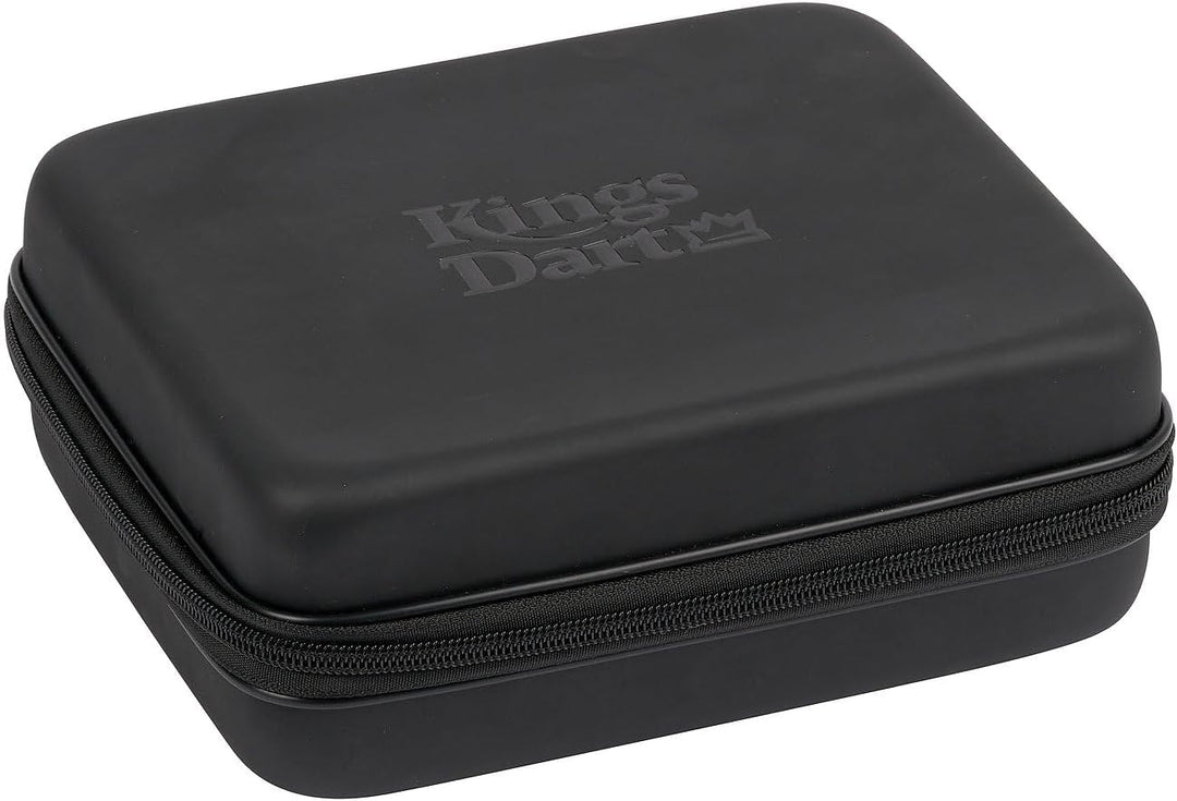 Kings Dart Darttasche Team | Schutz für Darts und Zubehör | Mit Schaumstoffblock Gummiband | Schwarz