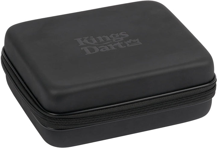 Kings Dart Darttasche Team | Schutz für Darts und Zubehör | Mit Schaumstoffblock Gummiband | Schwarz