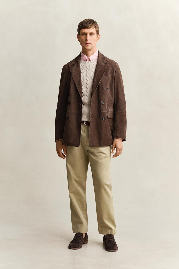 GANT Herren Cotton Cable C-Neck Pullover S Oat Melange, S Oat Melange