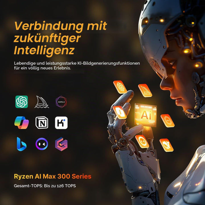 BOSGAME M5 AI Mini PC AMD Ryzen AI Max+ 395, 16 Cores 32 Threads up to 5.1GHz, 128GB LPDDR5X RAM, 2T