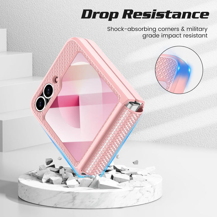 Doeshine für Samsung Galaxy Flip 6/Z Flip 7 FE Hülle [Not for Flip 7] mit Scharnierschutz & Displays