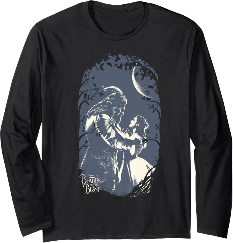 Disney Beauty And The Beast Moonlit Dancing Portrait Langarmshirt