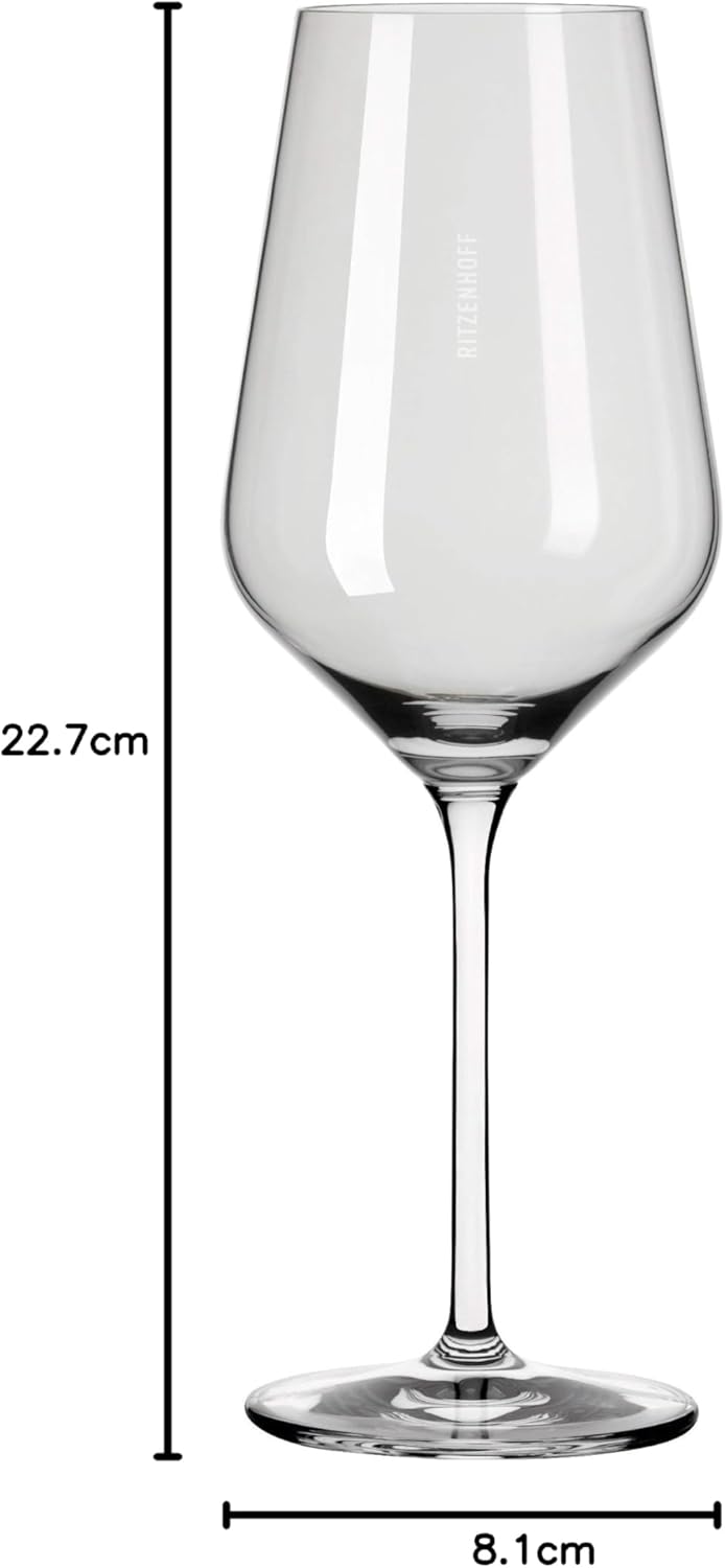 RITZENHOFF 3641002 Weissweinglas 300 ml – Serie Fjordlicht Nr. 2 – 2 Stück mit Farbverlauf Grey – Ma