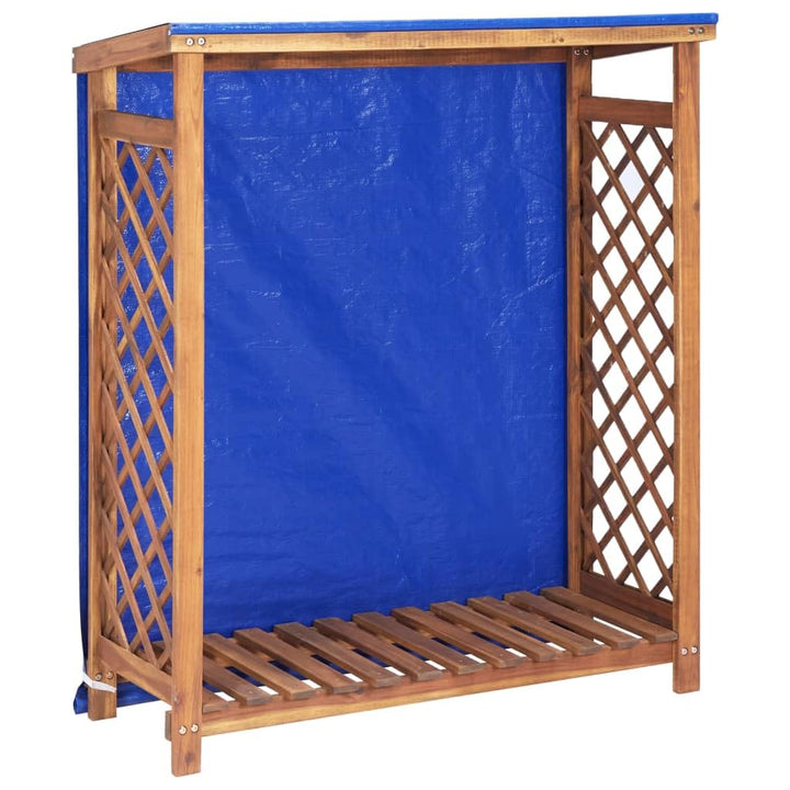 vidaXL Akazienholz Massiv Kaminholzregal Brennholzregal Kaminholzunterstand Kaminholz Brennholz Kami