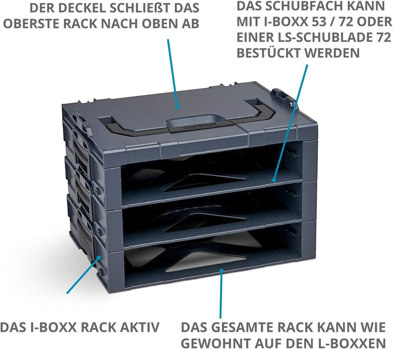 Bosch Sortimo i-Rack 5 Fach in Anthrazit für Werkzeugkoffer | Innovatives Transportsystem | Bosch We