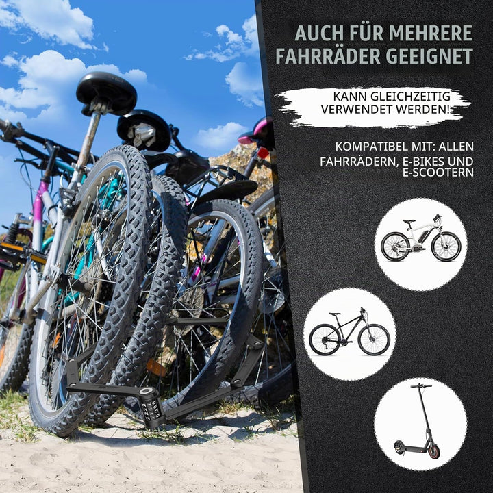 IMAYCC Fahrradschloss Faltschloss Hohe Sicherheit, 120CM Faltschloss Fahrrad Zahlenschloss, Robustes
