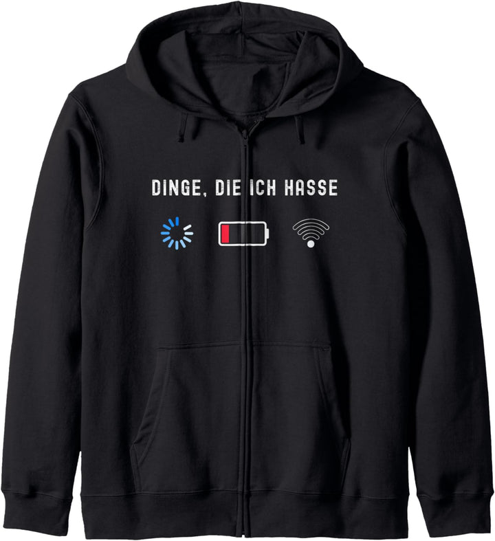 Dinge die ich hasse Programmierer Gamer Computer Nerd Kapuzenjacke
