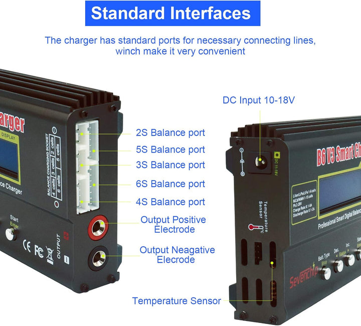 80W Lipo Ladegerät, IMAX B6 V3 lipo ladegerät Balancer für LiPo Li-Ionen-Lebensdauer NiCd NiMH LiHV