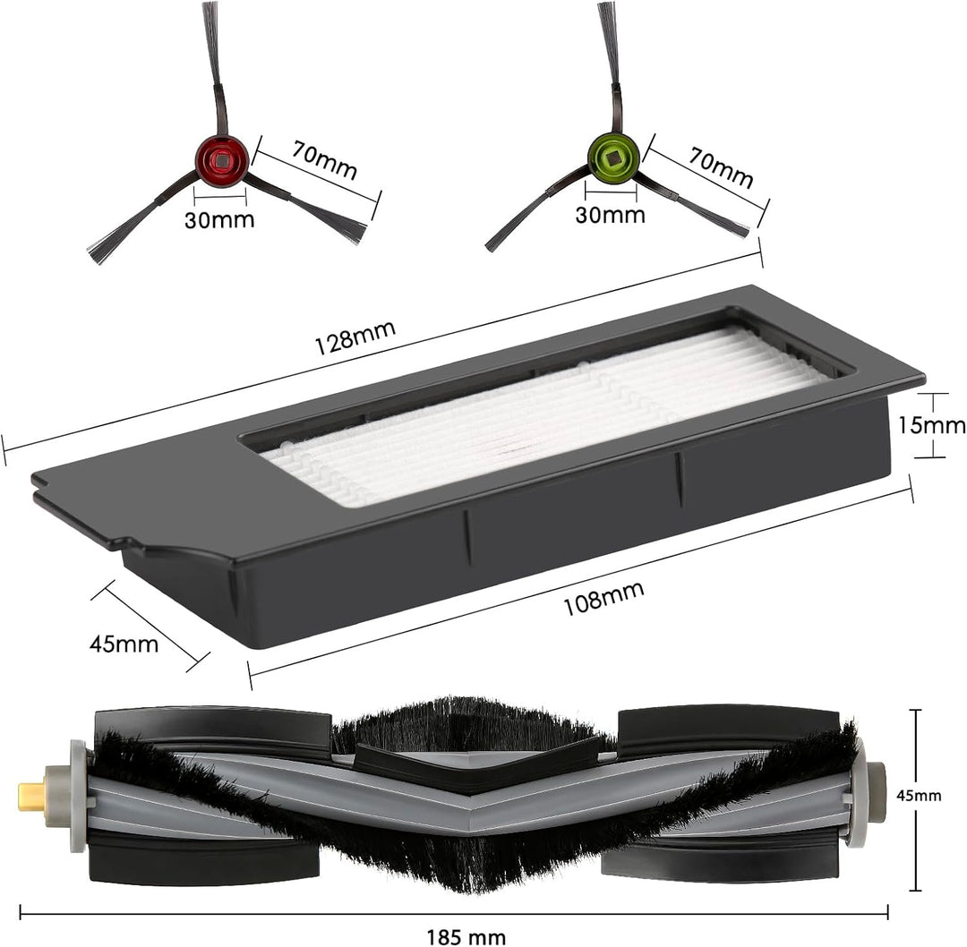 (10 Stück) X1 OMNI Ersatzteile für ECOVACS DEEBOT DEEBOT X1 OMNI, X1 PRO OMNI, X1 OMNI, T10 OMNI Rob