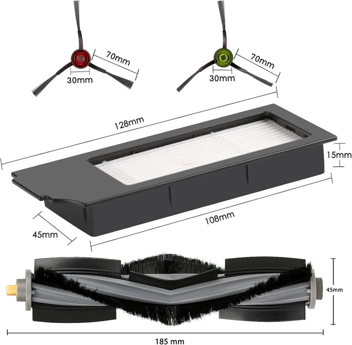 (10 Stück) X1 OMNI Ersatzteile für ECOVACS DEEBOT DEEBOT X1 OMNI, X1 PRO OMNI, X1 OMNI, T10 OMNI Rob