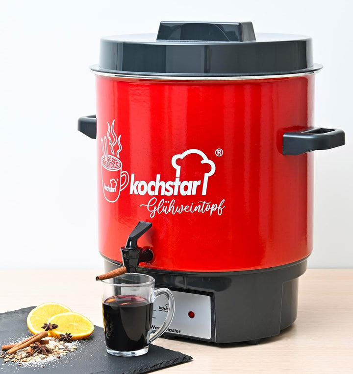 Kochstar WarmMaster A - Sonder-Edition X-Mas (Glühweintopf, Inhalt 27 Liter, 1800 Watt, emailliert i