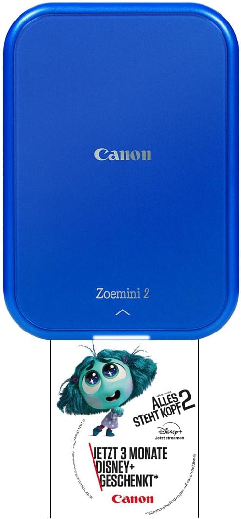 Canon Zoemini 2 Mini Fotodrucker mobil tragbar unterwegs Hosentasche (Fotodruck 5x7,6 cm, kabelllos,