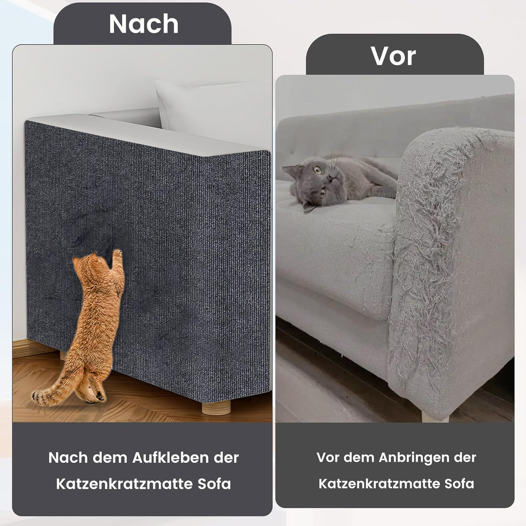Selbstklebend kratzmatte Katze, DIY Kratzbrett, Kratzschutz Sofa Katze Ideal für kratzteppich, Kratz