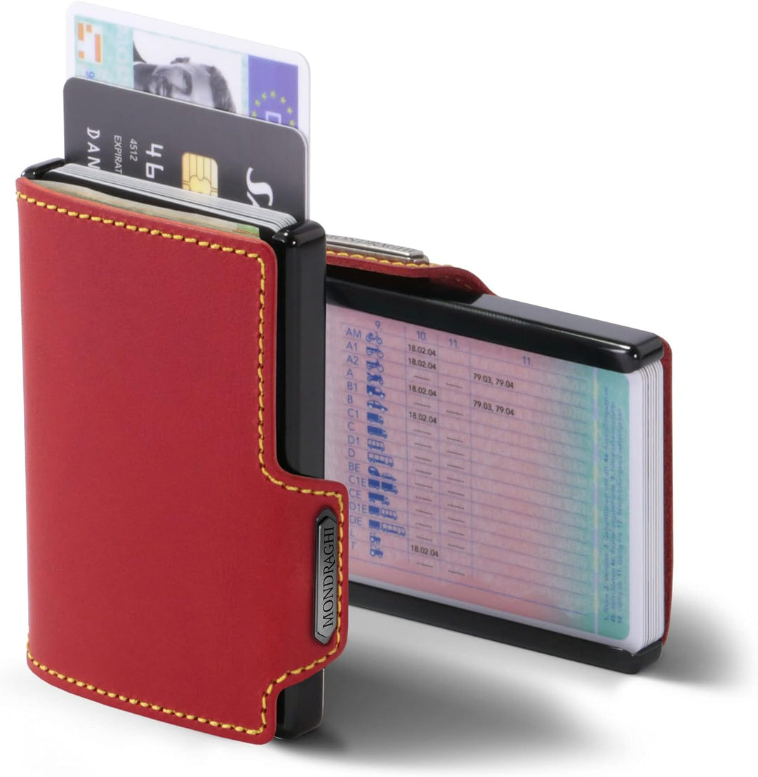 MONDRAGHI Mini-Wallet. Ultraleichte, schlanke Mini-Brieftasche - Kartenhalter und Kartenhalter mit M