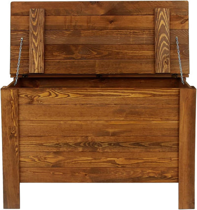 Truhe Holzkiste Sitztruhe Wäschetruhe Schatzkiste Piratentruhe Serie B (B-13, Braun) B-13 Braun, B-1