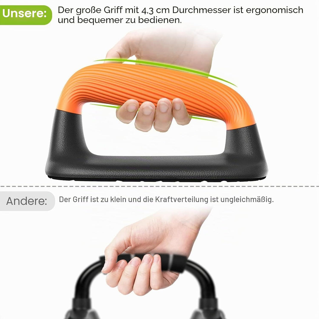 Kipika Liegestützgriffe, Push-up handles, Push-up bars aus Weichem Kunststoff, Anti-Rutsch-Polster a