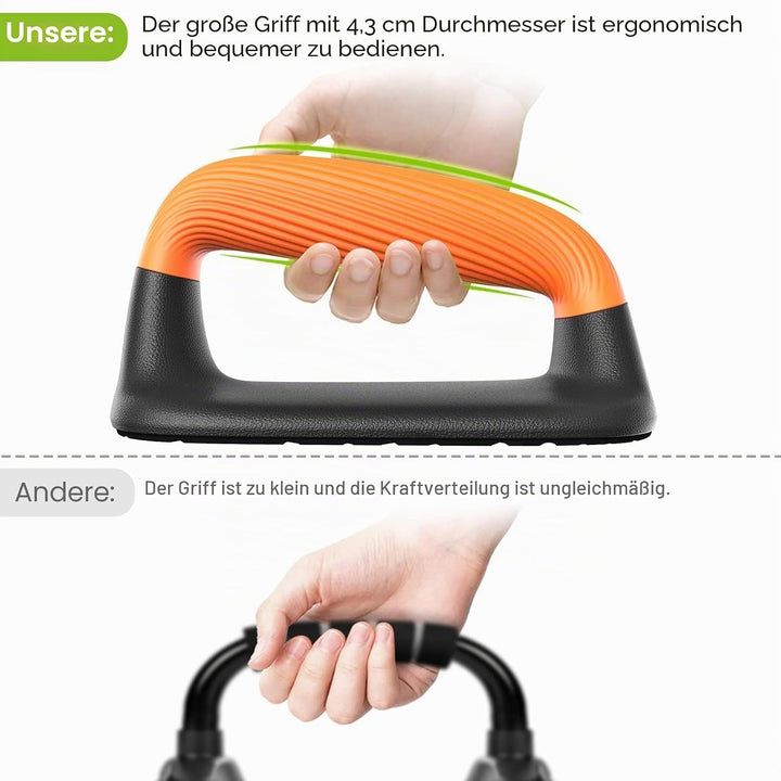 Kipika Liegestützgriffe, Push-up handles, Push-up bars aus Weichem Kunststoff, Anti-Rutsch-Polster a