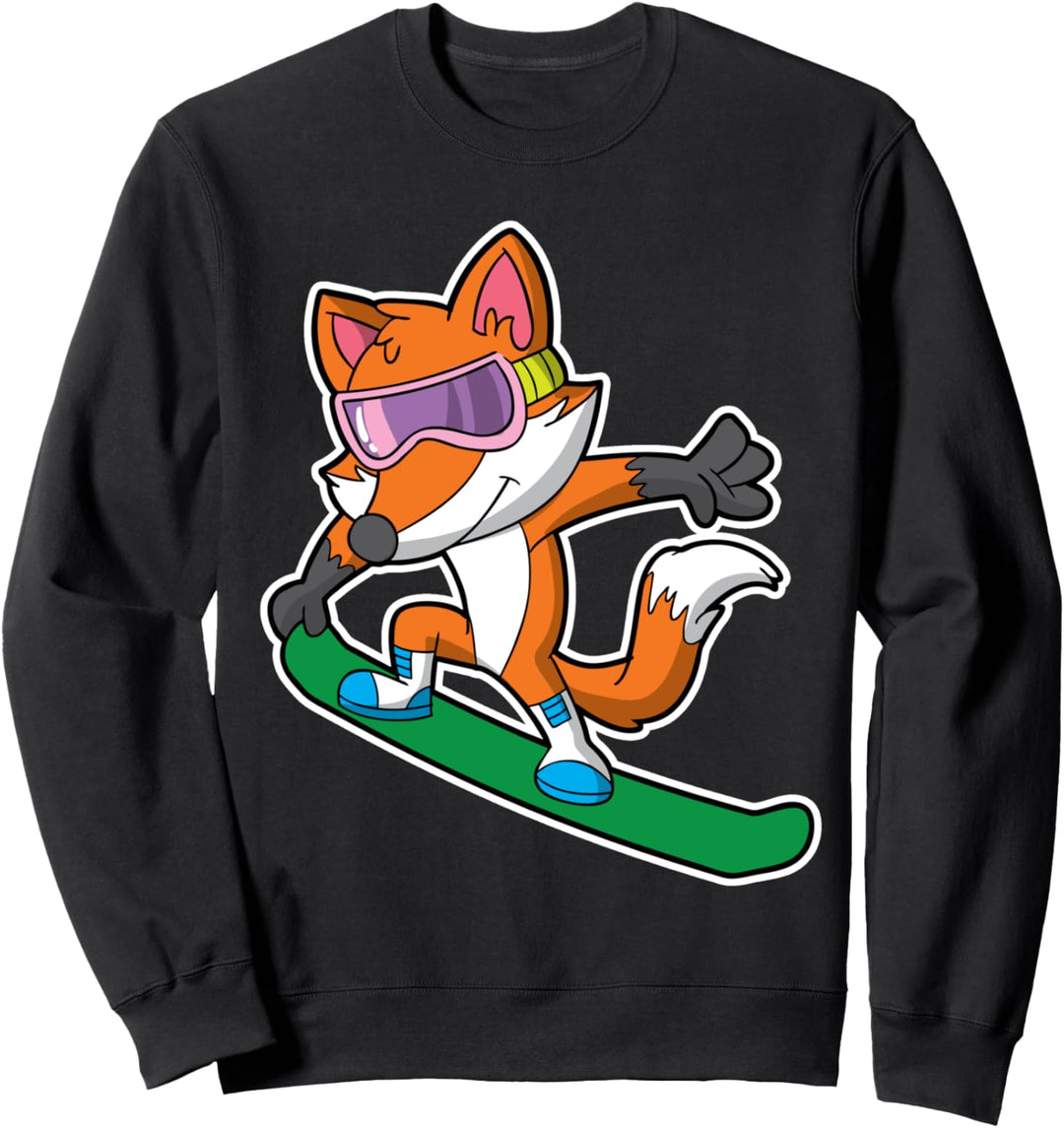 Snowboarding Fox Snowboard Snowboarder Winter Sports Sweatshirt
