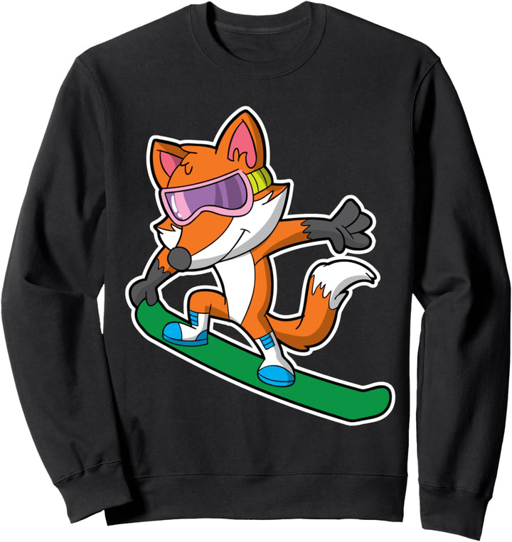 Snowboarding Fox Snowboard Snowboarder Winter Sports Sweatshirt