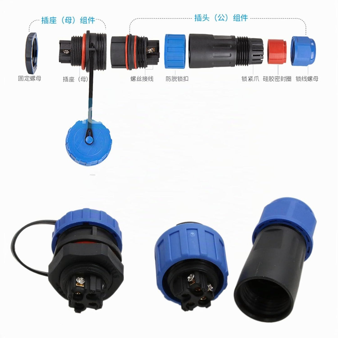 TY28 2 Pin 45A lötfrei Luftfahrt wasserdicht Boot Marine Schnellkupplung Panel Mount Connector männl