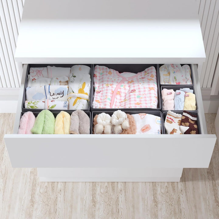 ORLISA 14er Set Schubladen Organizer kompatibel mit MALM andere Kommoden, Faltbare Aufbewahrungsboxe