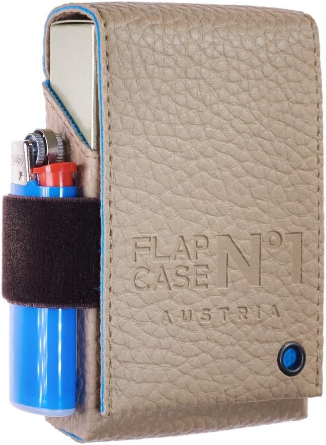 FLAPCASE N°1 • MARION • Designer Zigarettenetui Leder mit Samtgummi, Made in Austria, Zigarettenbox