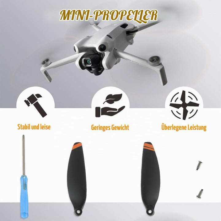 24Pcs Propeller für DJI Mini 4K, Mini 2 SE/ 2/ SE, Drohnen Ersatzpropeller Luftschrauben Set mit Sch