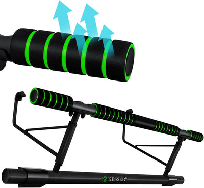 KESSER® 4in1 Premium Klimmzugstange inkl. DIP-Station & Power Ropes, klappbare Türreck, sichere Türr