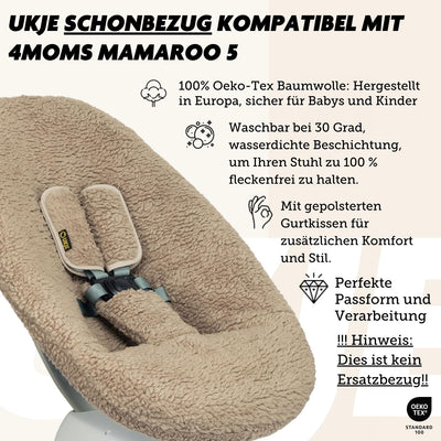 Ukje Liner Schwingbezug kompatibel mit 4moms MamaRoo 5, Multi-Motion Baby Schaukel, Baby Schaukelbez