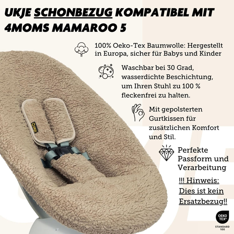 Ukje Liner Schwingbezug kompatibel mit 4moms MamaRoo 5, Multi-Motion Baby Schaukel, Baby Schaukelbez