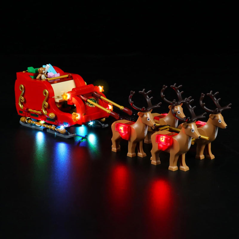 LocoLee Licht Set Kompatibel mit Lego Schlitten des Weihnachtsmanns, Nur Lichter Set - Kein Modell,