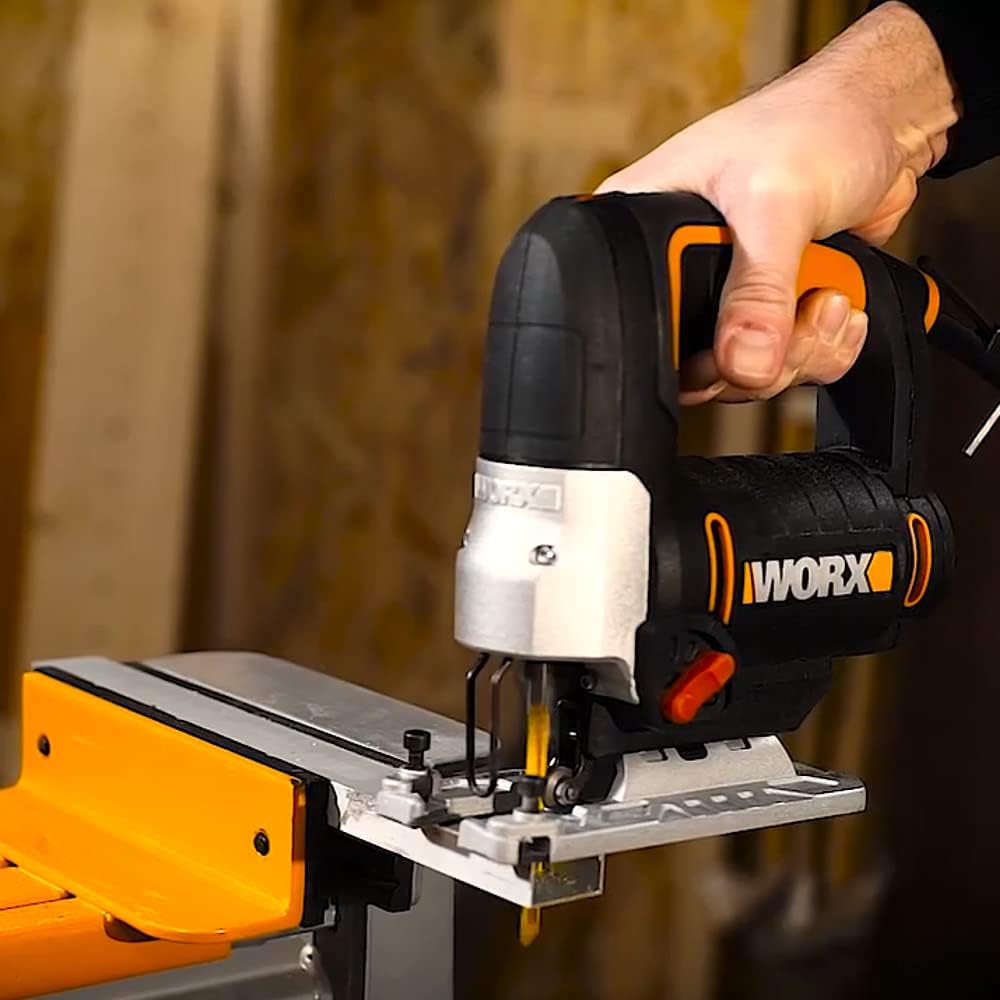 WORX WX478.1 Stichsäge 650W – Pendelhubsäge mit Drehzahlelektronik für präzises Sägen von Holz, Meta