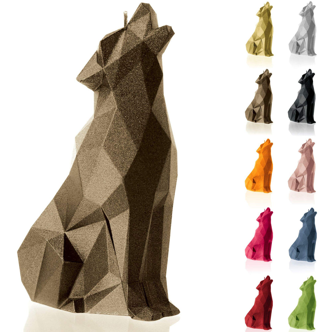 Candellana Handmade Wolf Low-Poly Kerze Geschenk- Lustig - Dekorative Kerze - Home Décor - Geschenke
