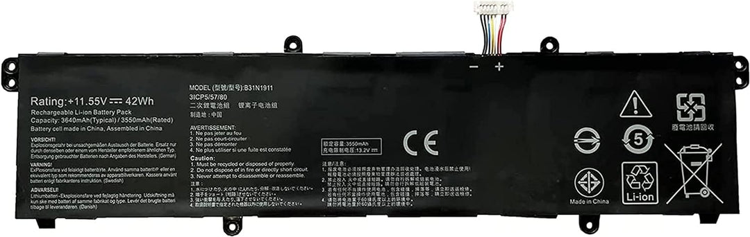 AKKEE 42Wh B31N1911 C31N1911 Akku für ASUS VivoBook Flip 14 TM420IA TP420IA TP420UA TP470EA TP470EZ