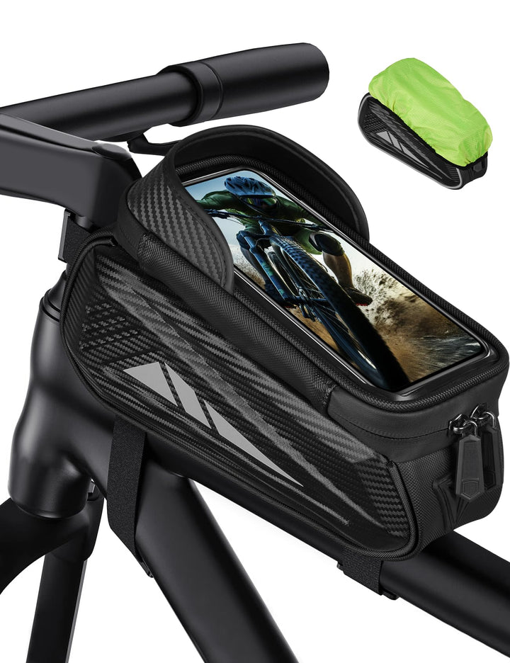 Fahrrad Rahmentasche Wasserdicht Lenkertasche für Smartphones bis zu 7 Zoll Handyhalterung Handytasc