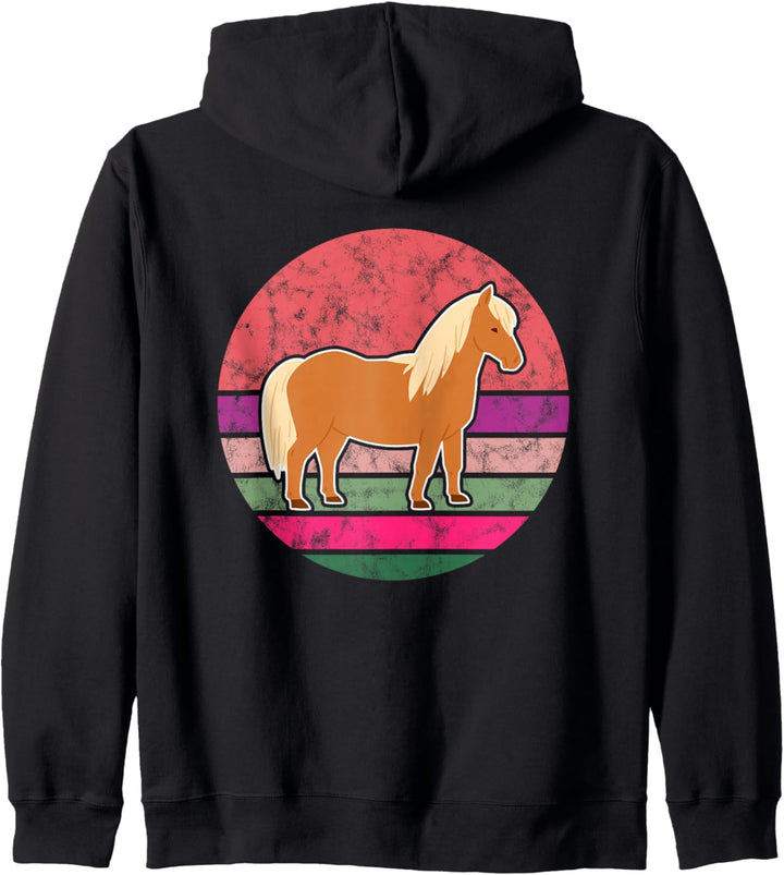 Islandpferd Isländer Island Pony Pferd Reiten Retro Vintage Kapuzenjacke
