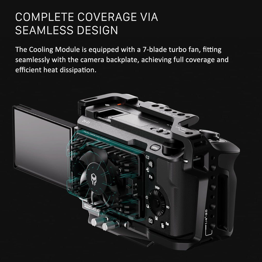 Tilta Kühlsystem Kompatibel mit Sony ZV-E1 mit Multi-Speed-Lüfter und Rändelschrauben Kompakt und le