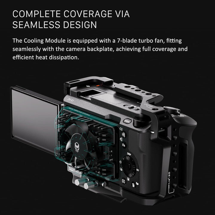 Tilta Kühlsystem Kompatibel mit Sony ZV-E1 mit Multi-Speed-Lüfter und Rändelschrauben Kompakt und le
