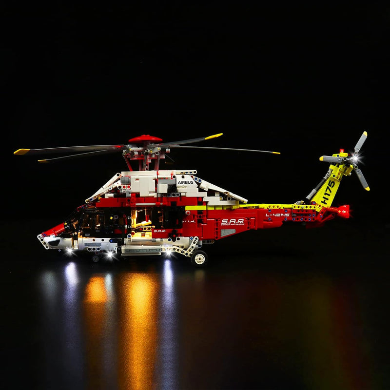 Led Licht Set für Lego Airbus H175 Rettungshubschrauber, Fernbedienung Dekorationsbeleuchtungsset fü