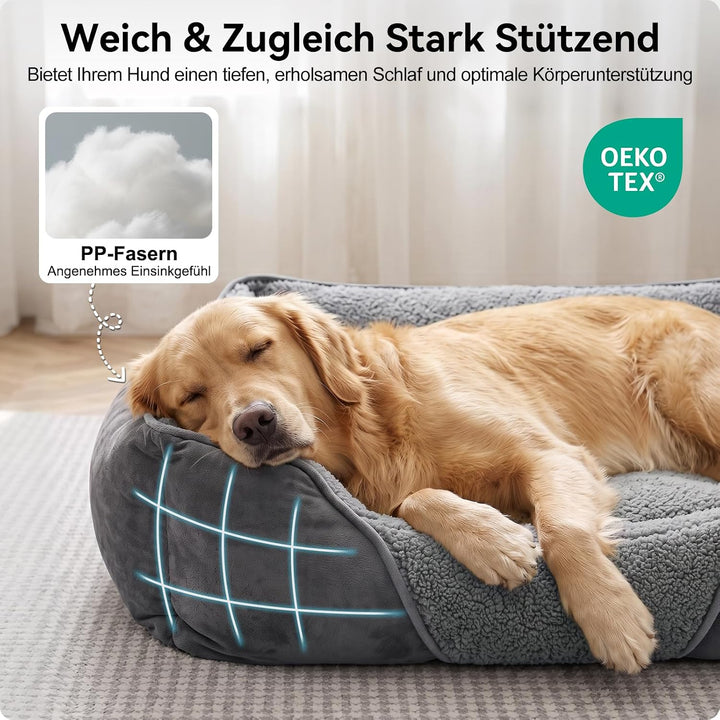 FURTIME Hundebett Kleine Hunde, Hundebett Waschbar Flauschig Hundekorb, Anti-Angst Hundebetten Weich