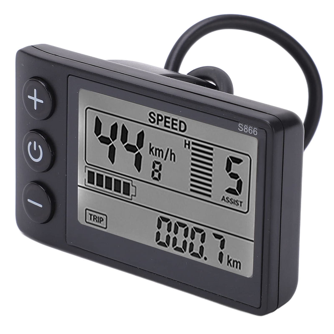 lyrlody Fahrradcomputer, LCD-S866 Display Fahrrad Tacho Fahrradcomputer, Elektrofahrrad Meter Wasser